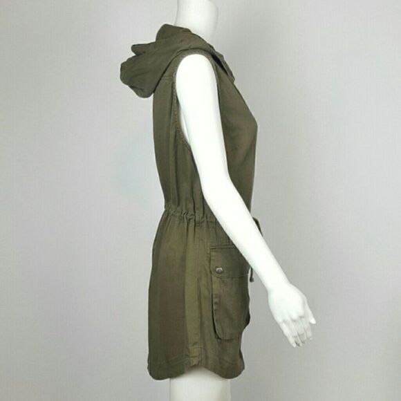 Women's Hunter Olive Green Vest Military Style - Picture 5 of 6